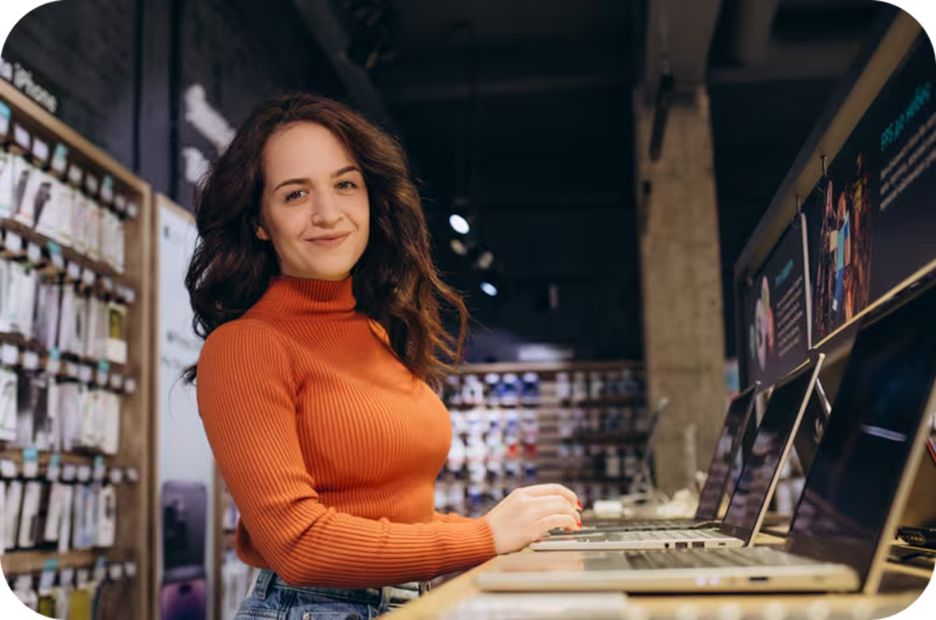 Lady with a laptop