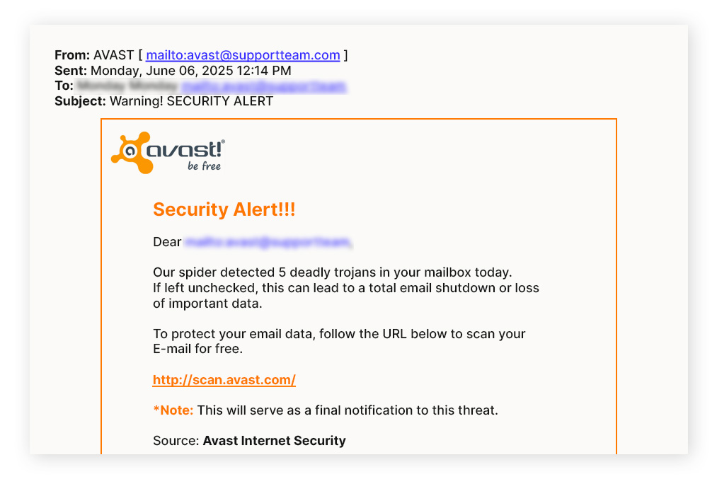Virus Scam Example Avast Email Scams: Examples, Signs, and How to Avoid Them