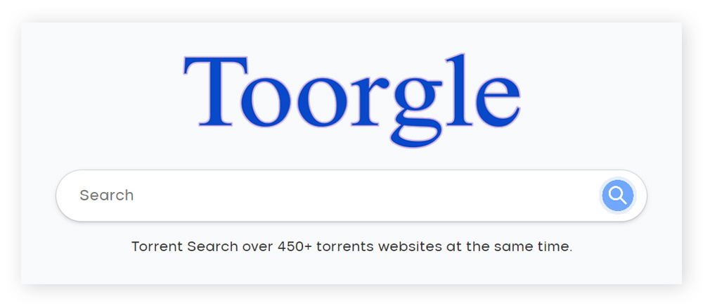 La page d’accueil du moteur de recherche du Dark Web Toorgle.