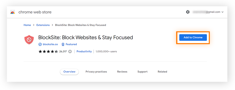 Baixe a extensão BlockSite para bloquear sites no navegador Chrome