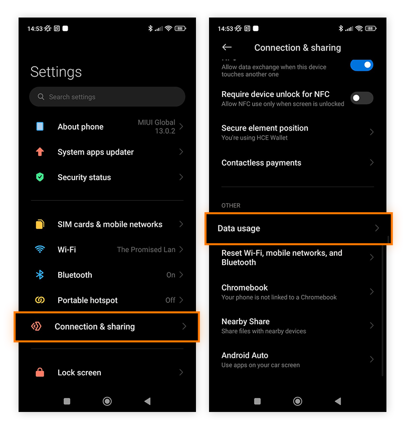 Finding data-draining apps on Android.