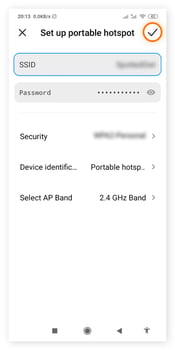 Configurer l’écran du point d’accès portable sur le Redmi 7