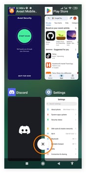 Fermez les applications ouvertes sur Android si vos données cellulaires sont lentes.