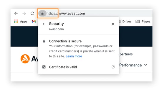  URLs com https (Hypertext Transfer Protocol Secure) são mais seguros por padrão do que URLs com http.