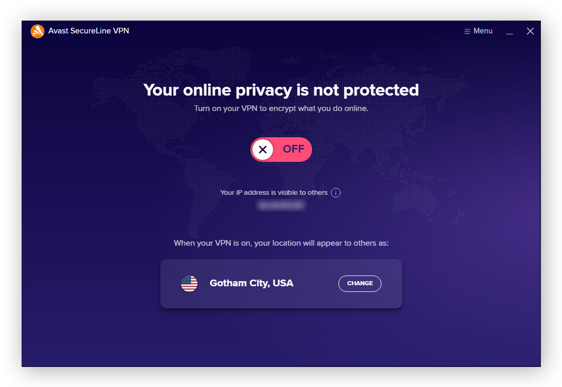 Comment modifier votre adresse IP avec le VPN Avast SecureLine sous Windows.