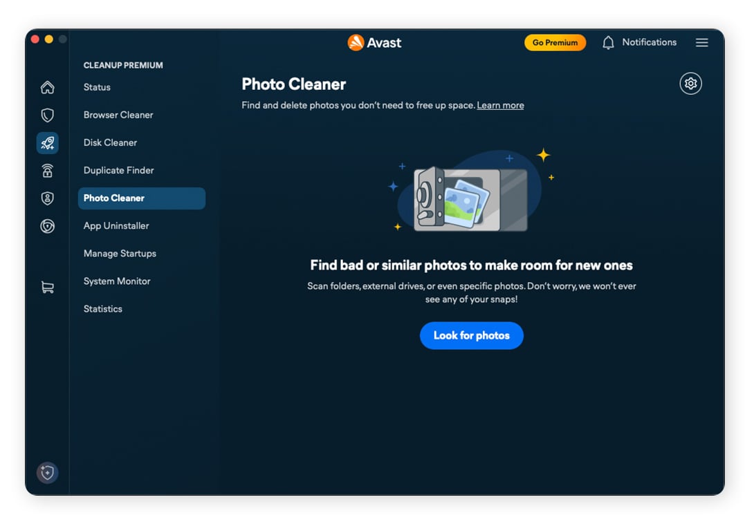 Deleting bad and blurry photos with Cleanup.