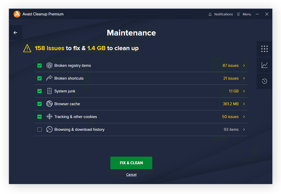 O Avast Cleanup ajuda você a remover aplicativos em segundo plano e outros programas que causam lentidão em seu computador.