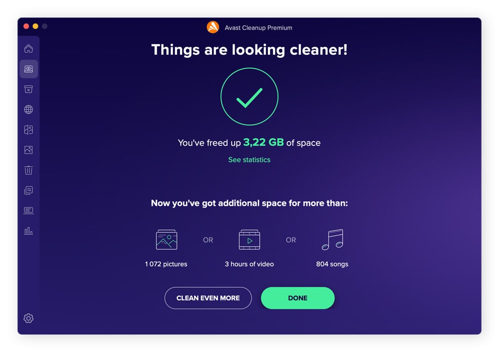An image of the Avast Cleanup app.