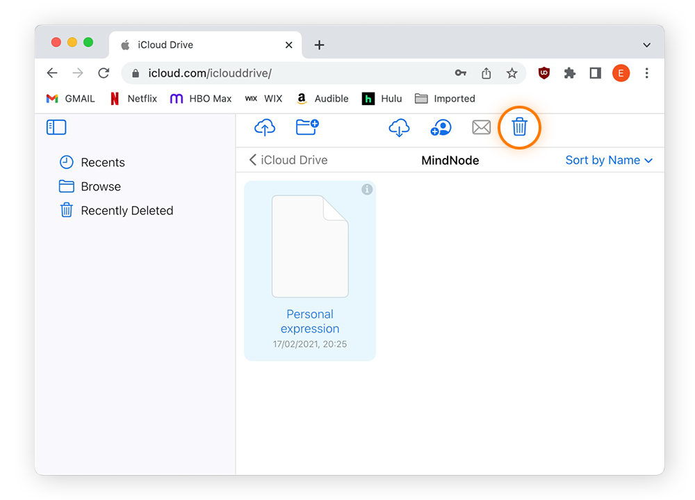 Supprimez les fichiers d’iCloud via iCloud.com > Drive.