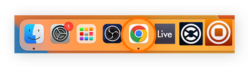 After installing Chrome on your Mac, you can launch the app directly from your Dock.