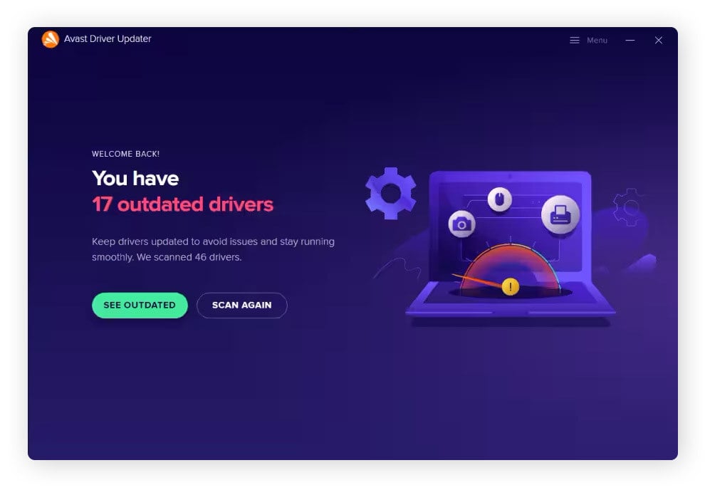 Mit Avast Driver Updater lassen sich Probleme wie fehlende Druckertreiber beheben.