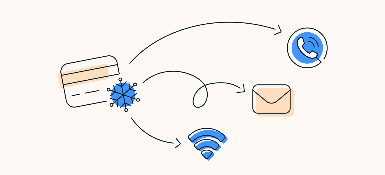 You can freeze your credit over the phone, by email, or by going online.