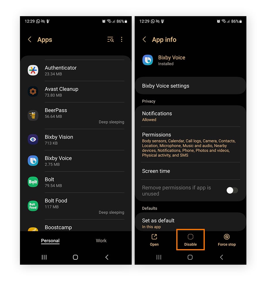 Como desativar um aplicativo para ocultá-lo no Android.