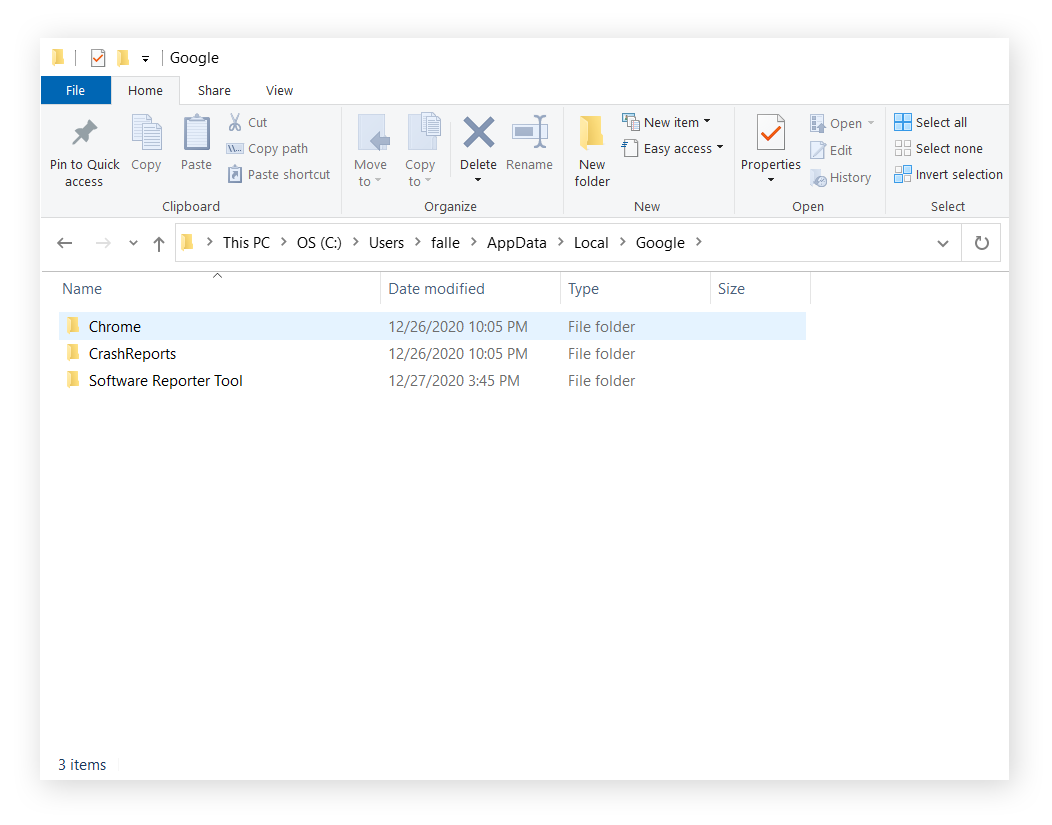 In the Chrome folder of your AppData, you'll find your User Data folder.