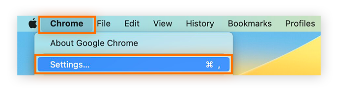 Chrome and Settings are highlighted.