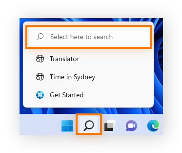 Tapez Panneau de configuration dans le champ Recherche sous Windows 11.