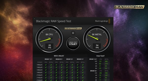 Das Blackmagic-Geschwindigkeitstool für Mac.