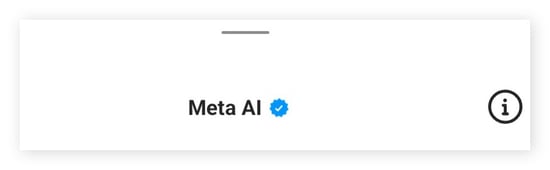 Meta AI appears with the information button.