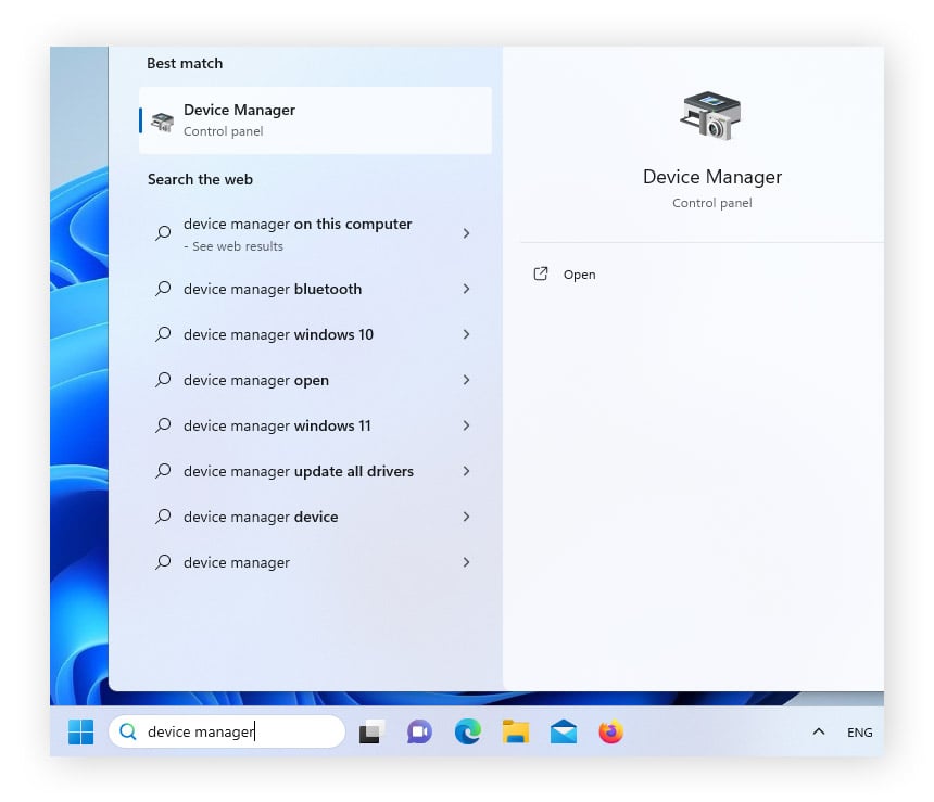 Para atualizar os drivers de áudio no Windows 11, inicie o Gerenciador de Dispositivos