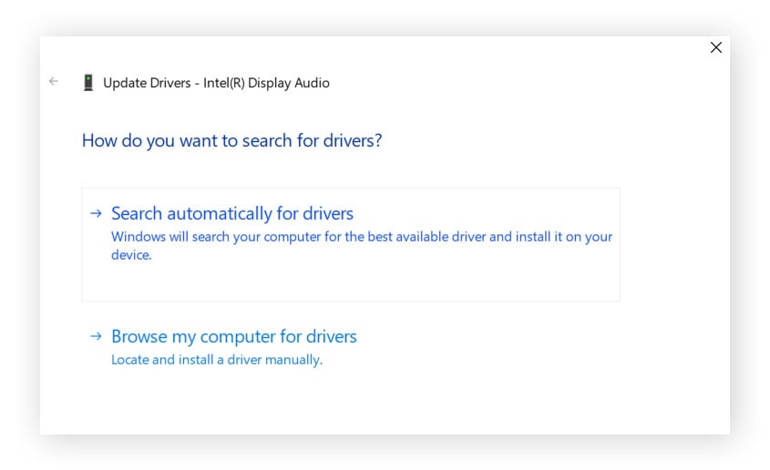 Gerenciador de dispositivos do Windows 11 mostrando as opções Atualizar driver no Gerenciador de dispositivos.