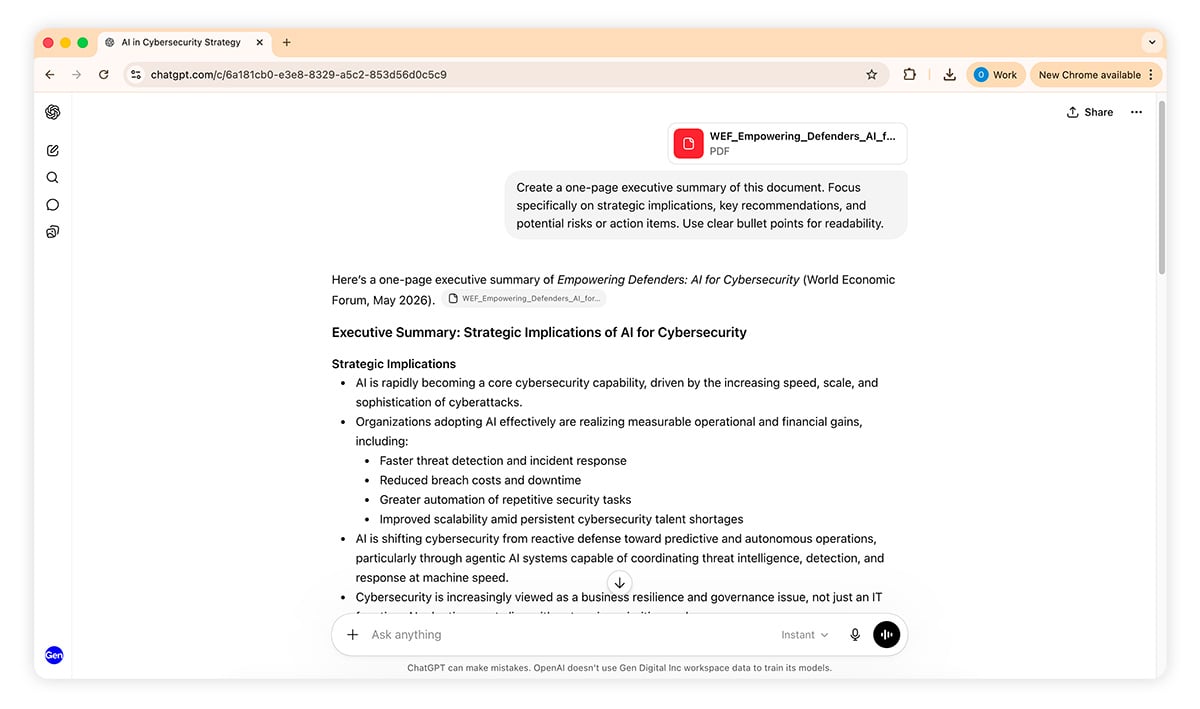 A screenshot of the ChatGPT UI on desktop.