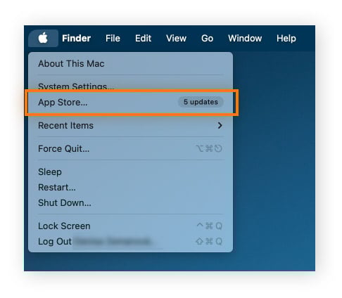 Ouverture de l’Apple App Store sur un Mac.