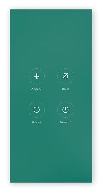Écran des options de mise hors tension d’Android
