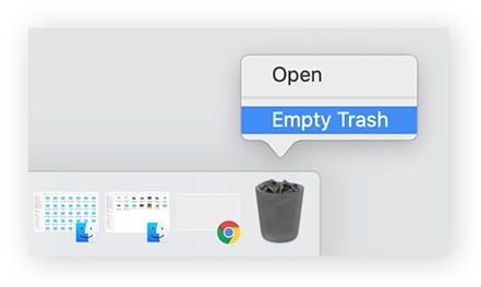 Esvaziando uma Lixeira no macOS