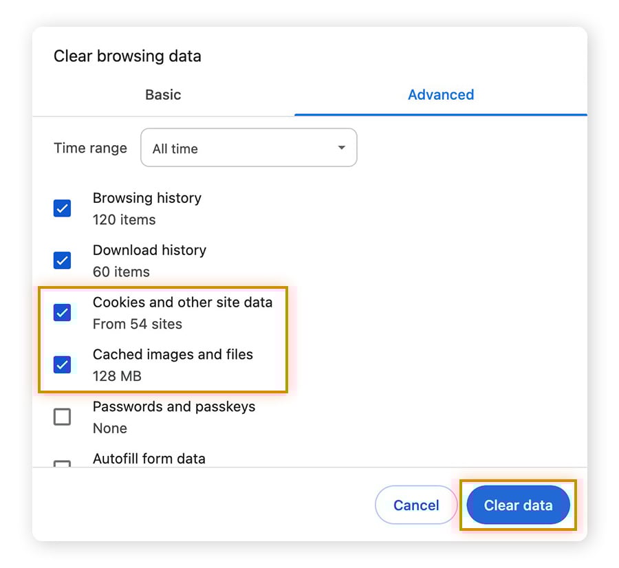 Esvaziar o cache do Safari por meio da guia Desenvolver no macOS.