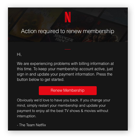  Some phishing scams come in the form of emails masquerading as a legitimate business.
