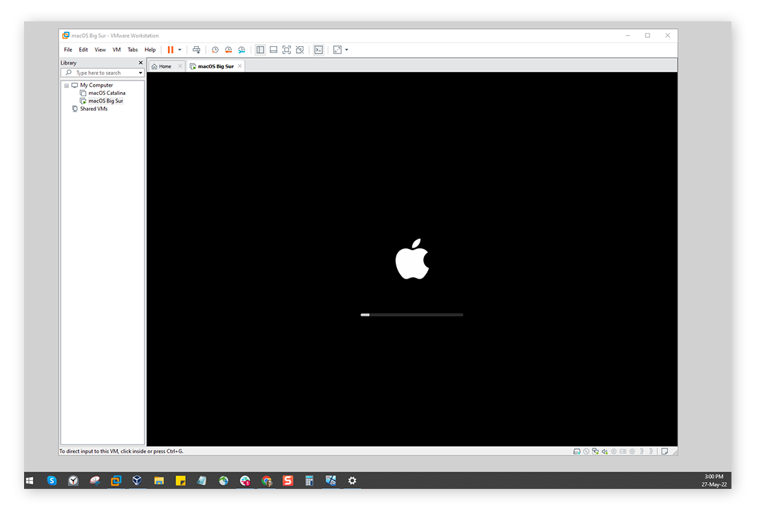 Una máquina virtual de Mac que se carga con lentitud en un PC con Windows.