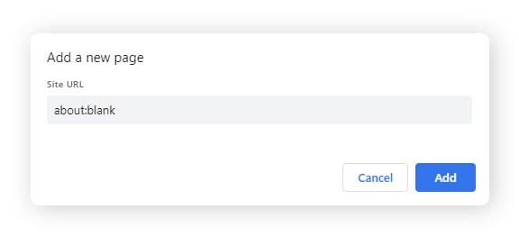 Establezca about:blank como página de inicio en Google Chrome.