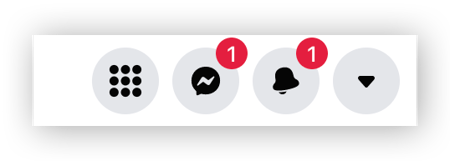 Cliquez sur la flèche vers le bas dans le coin supérieur droit de Facebook (sur ordinateur) pour accéder aux paramètres de Facebook.