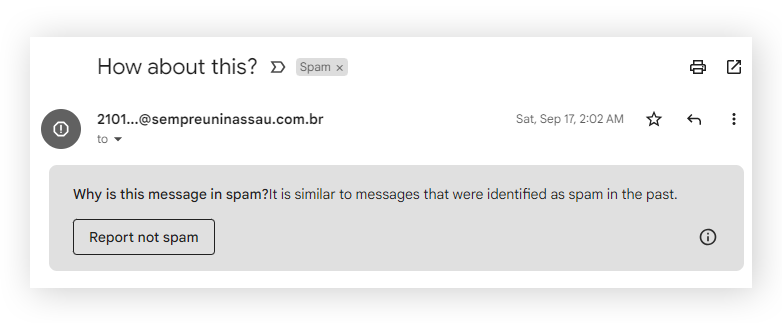 Viele Spam-E-Mails bestehen aus zufälligen Zahlen und Buchstaben, um die Identität des Spammers zu verschleiern.
