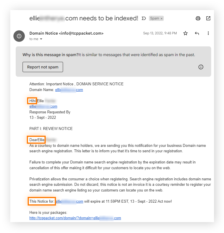 Spam-E-Mails, die auch bösartig sein können, enthalten oft grammatikalische Fehler, Rechtschreibfehler oder Tippfehler.