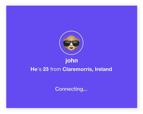 Screenshot from Monkey app.
