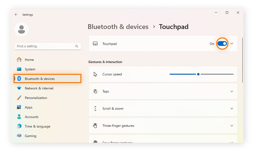 Turning the Touchpad on can help you find your cursor.