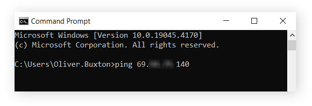 Exécuter un test ping dans l’invite de commande Windows