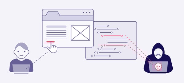 Com ataques de XSS, os cibercriminosos podem explorar vulnerabilidades no código de um site para injetar scripts maliciosos que mudam o comportamento do site.