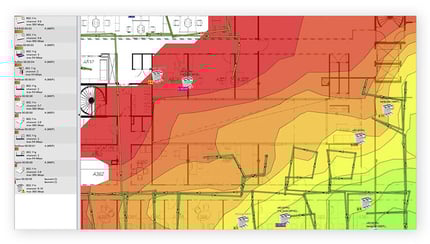 Using the Heatmapper tool to determine where the Wi-Fi signal is strongest in a home.