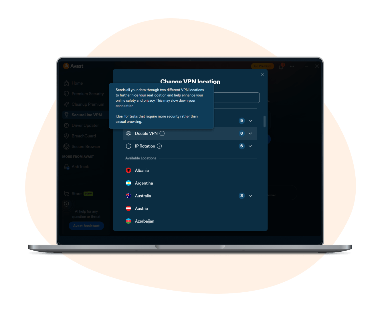 Route your data through two VPN servers