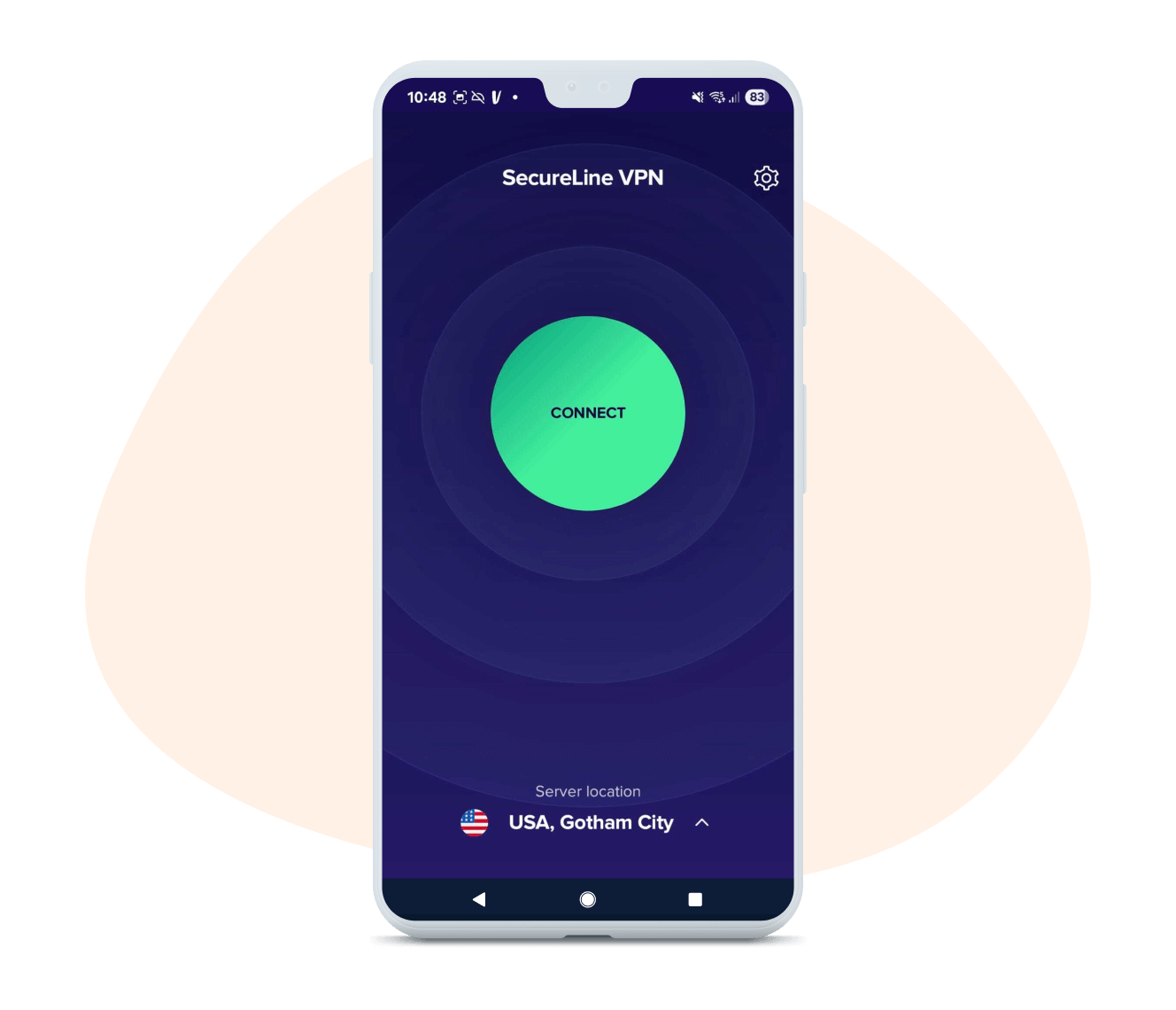 Open the SecureLine VPN app