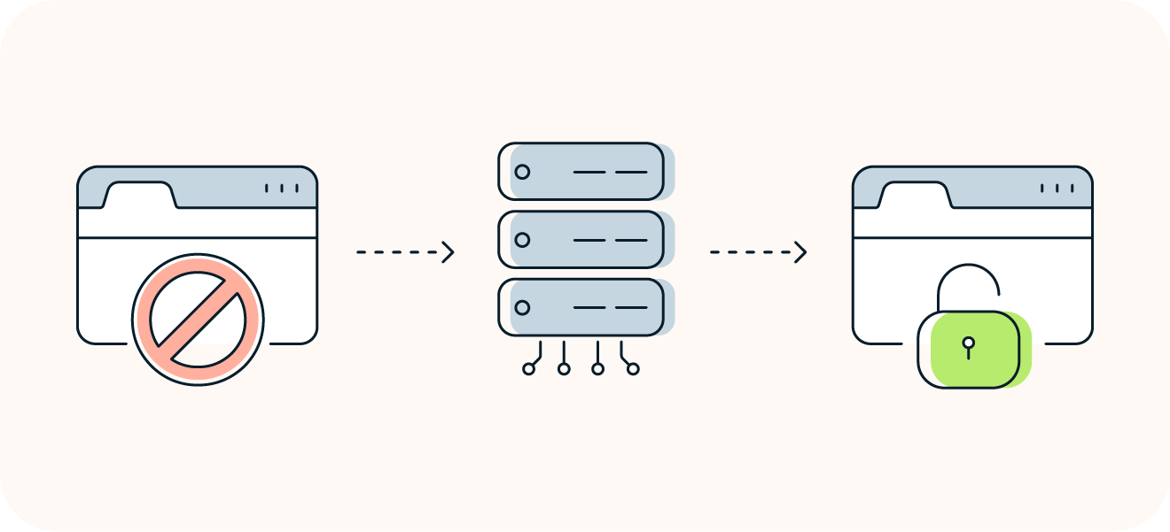  A diagram illustrating how a web proxy works in principle.
